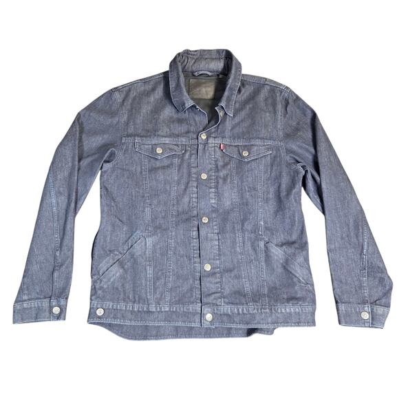 Levis Commuter Pro Denim Men's Trucker Jacket Indigo Blue Men’s XL Vented Hooded - Picture 2 of 16